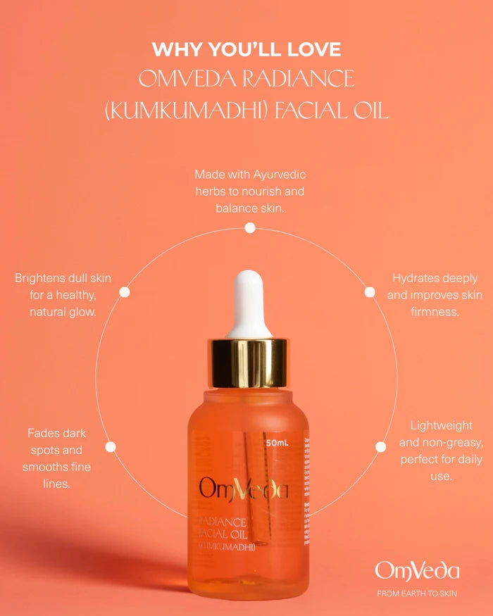 OmVeda Radiance (Kumkumadhi) Facial Oil 50ml